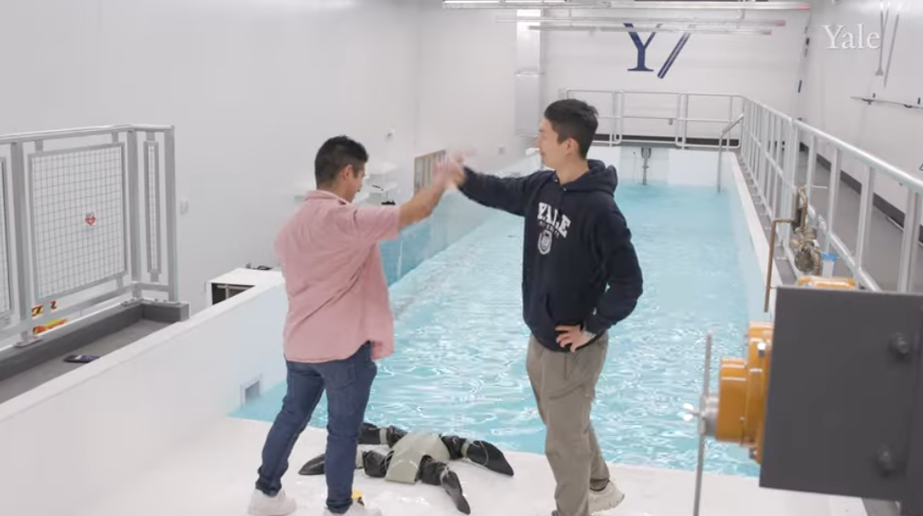 Yale's tech tank with two people