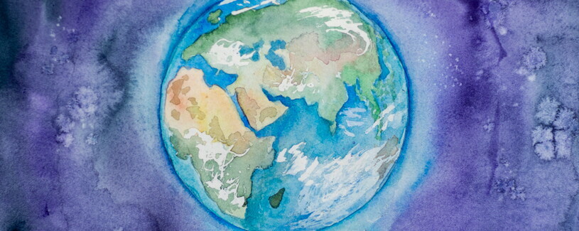 painting of planet earth
