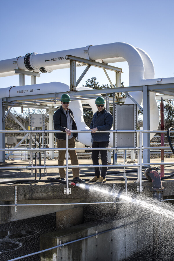 Crew Carbon team at a wastewater plant