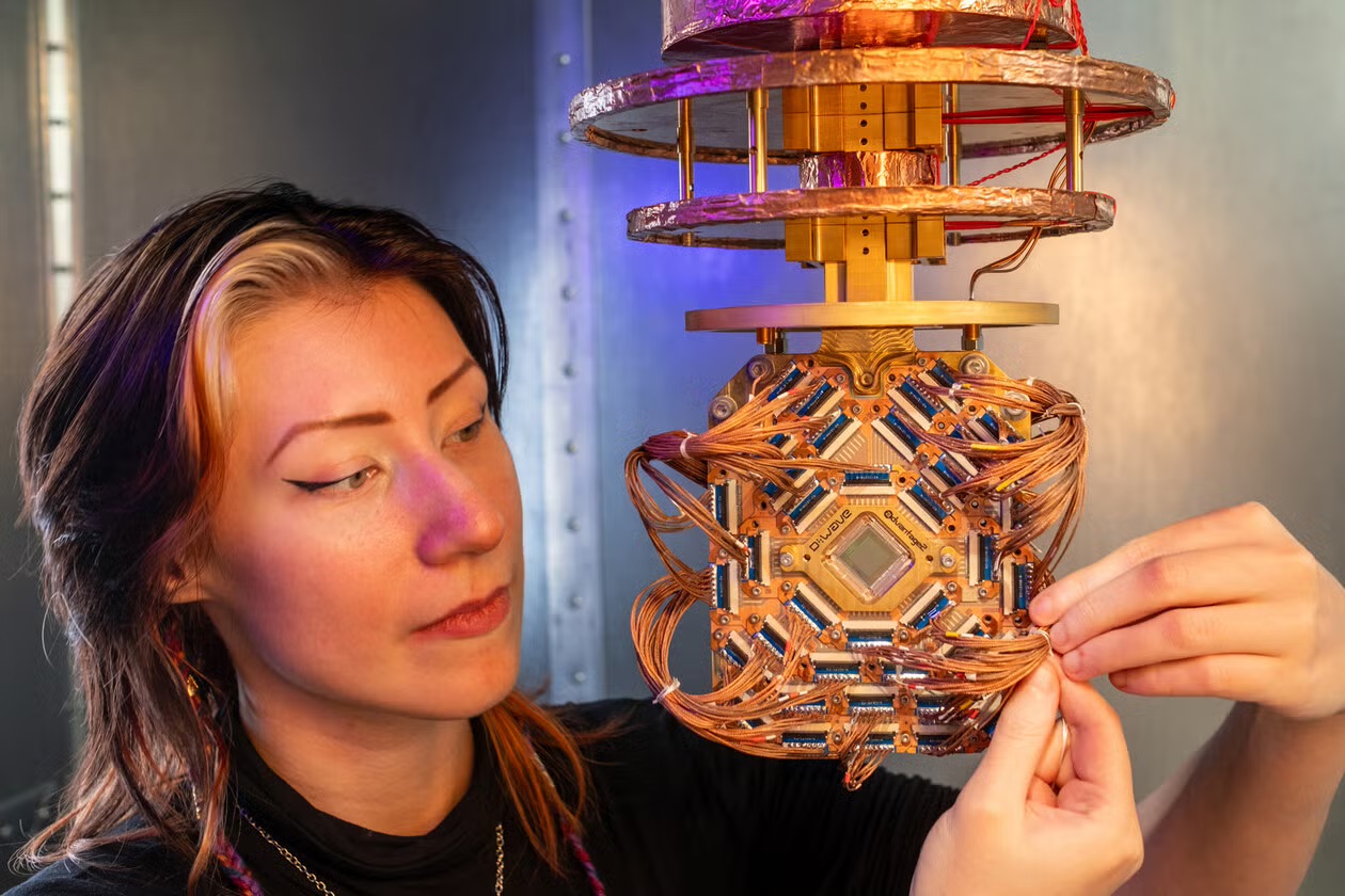 Quantum image of researcher with quantum technology